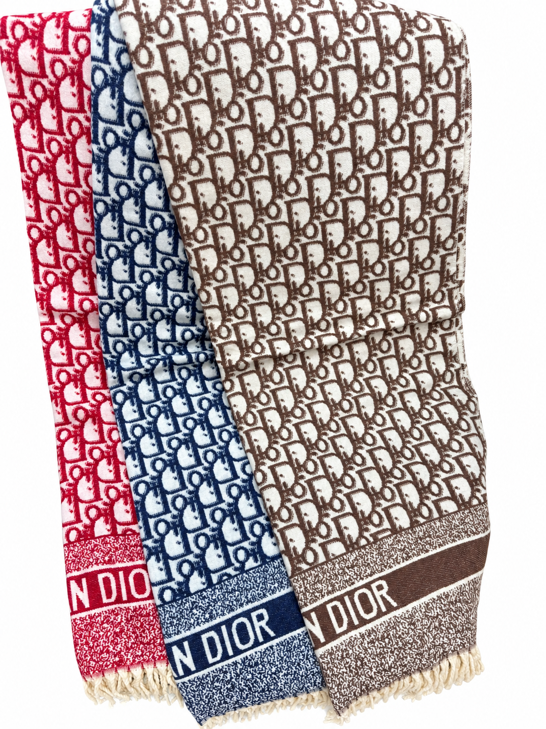 Dior Oblique Fringe Scarf