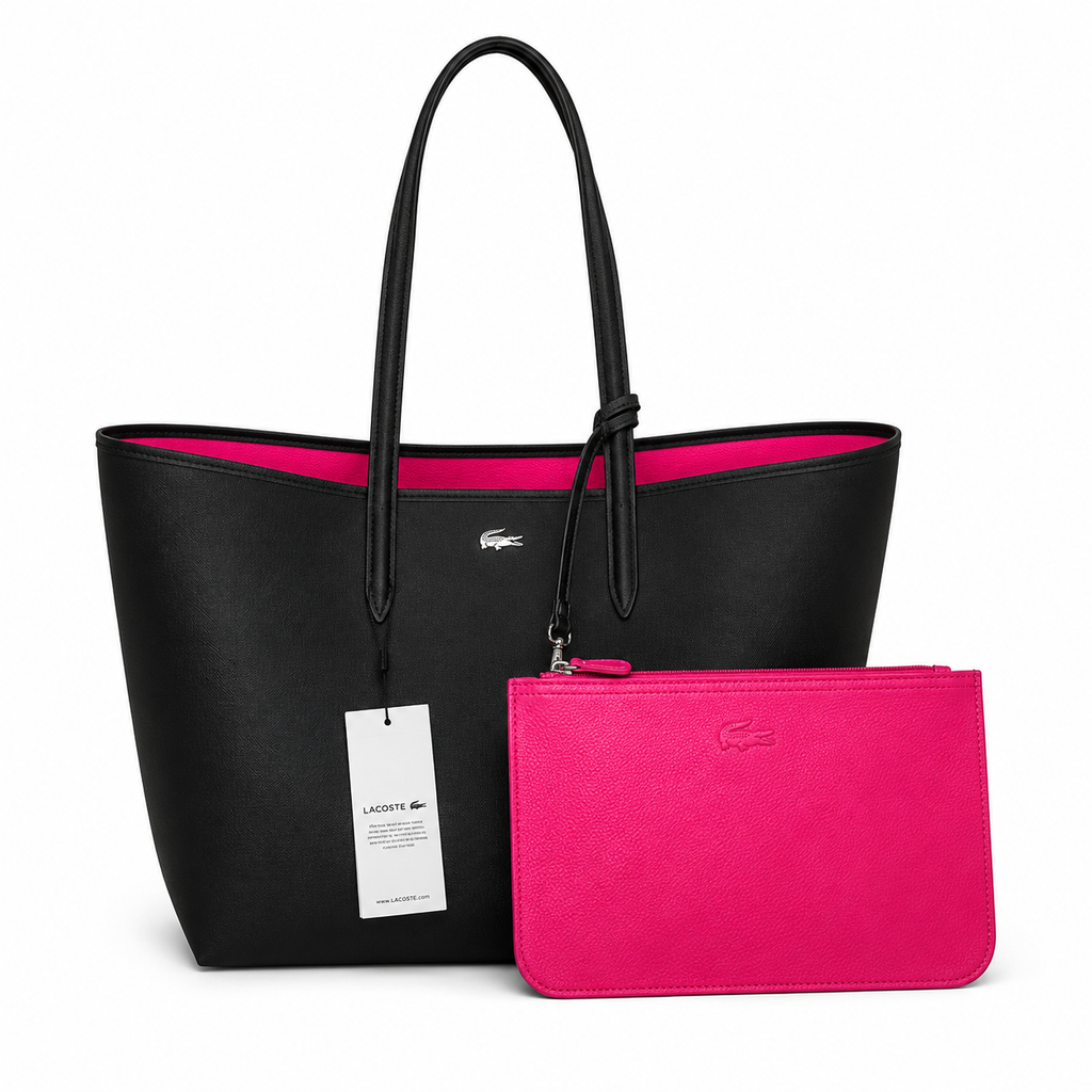 Anna reversible tote with pouch