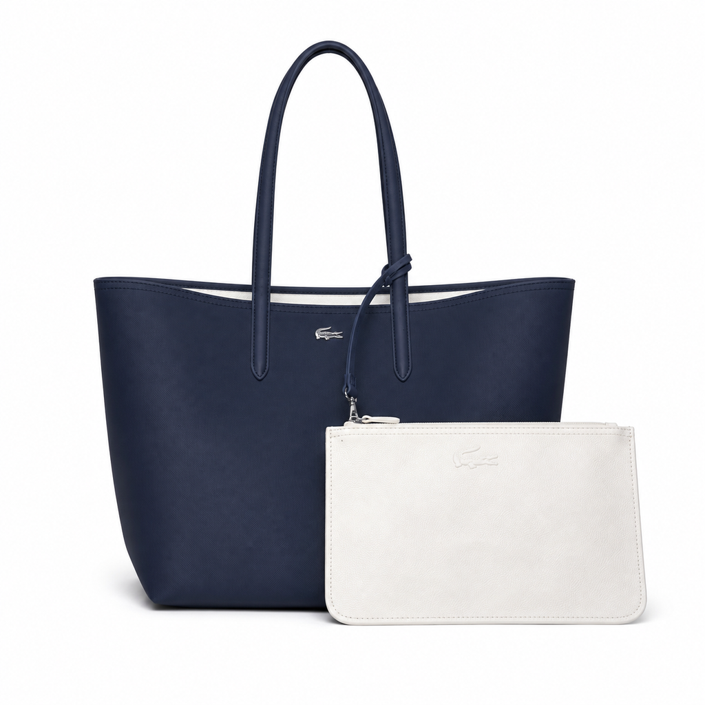 Anna reversible tote with pouch