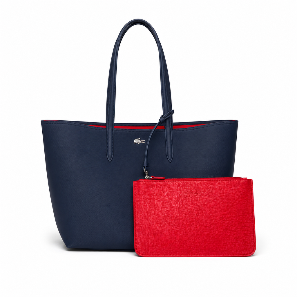 Anna reversible tote with pouch