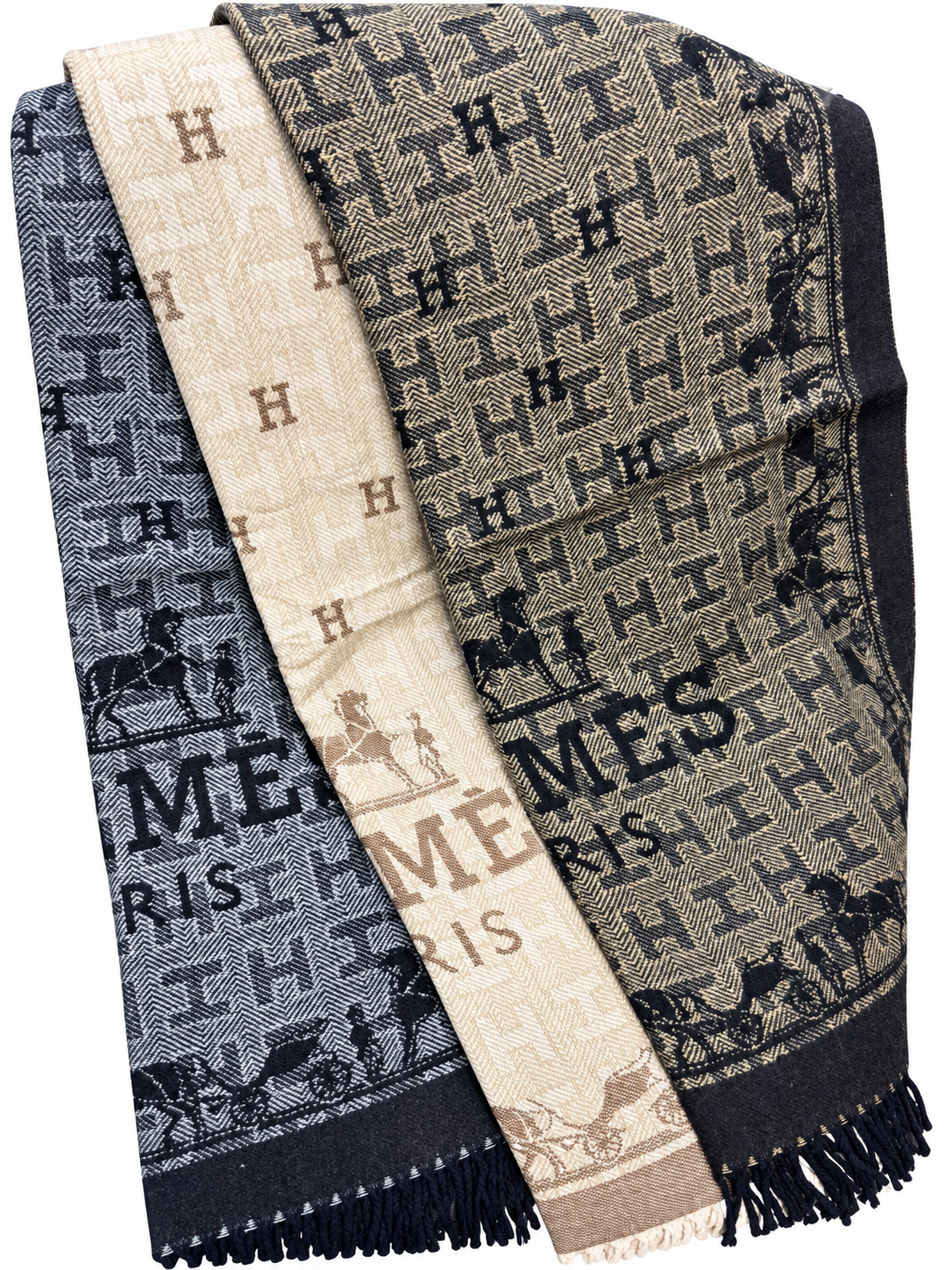 Hermès Herringbone H Scarf