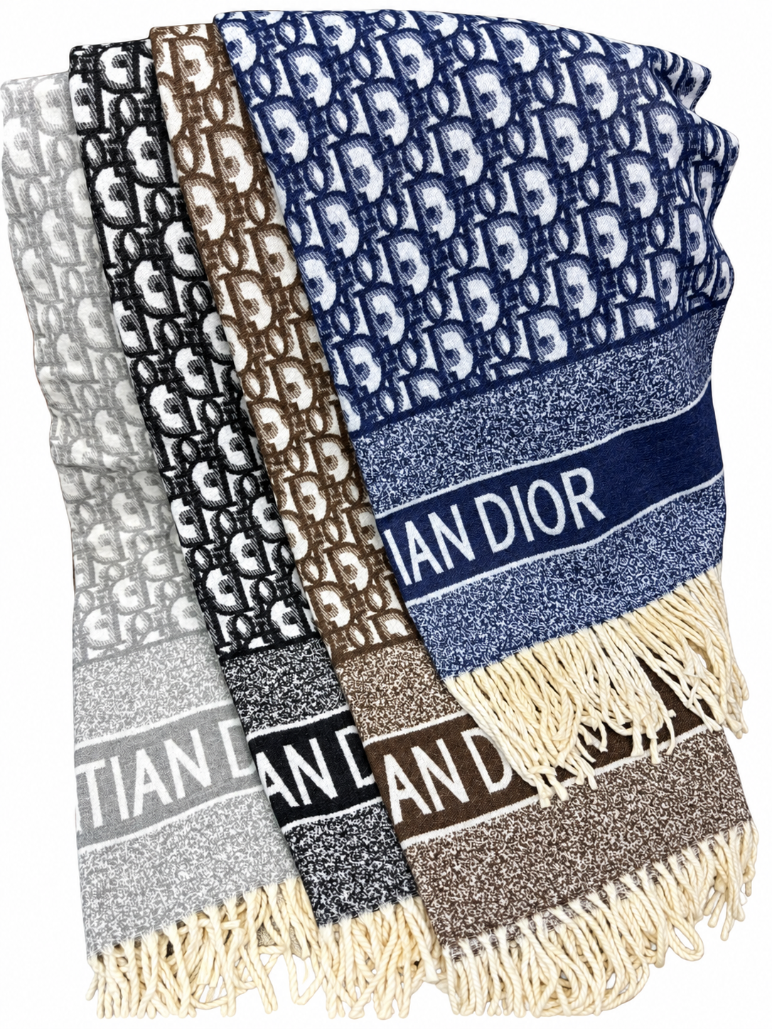 Dior Oblique Classic Fringe Scarf